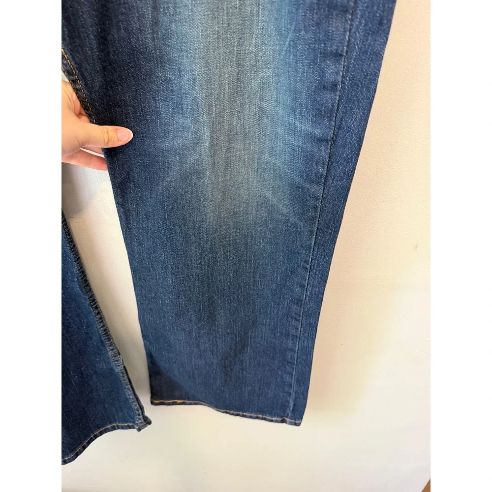 Levis 527 Slim Bootcut Jeans Mens 44x30 Dark Wash WaterLess Denim Blue 527-0539